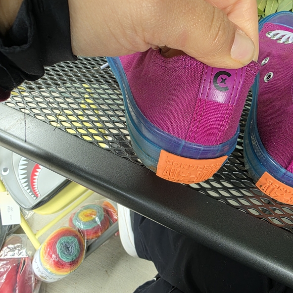 Converse Women's Purple and Blue Sneakers - Picture 3 of 7